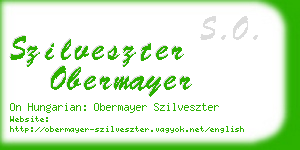 szilveszter obermayer business card